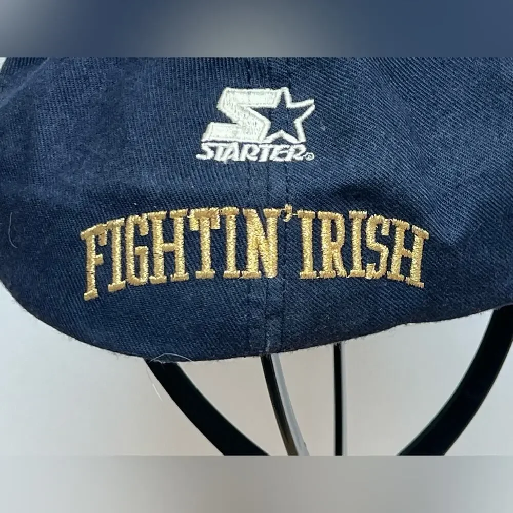 Vintage 90s Starter Notre Dame Fighting Irish Wool Big Logo Spellout SZ 7.5 Hat
